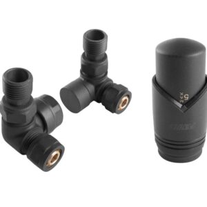 Zestaw termostatyczny Ferro 9-30 st.C 1/2 aksjalny antracyt