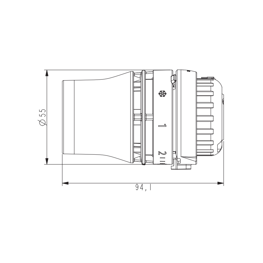 Głowica termostatyczna Danfoss Redia 8-28°C mocowanie RA-N 22,9mm - obrazek 3
