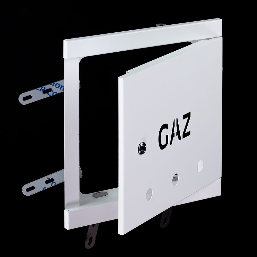 Drzwiczki Gazowe 25x25x3 cm TB białe na licznik zawór - obrazek 2