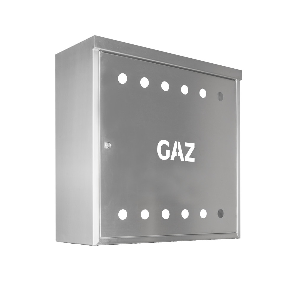 Skrzynka gazowa 60x60x25 cm TB inox na licznik zawór