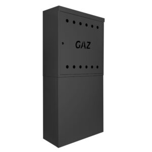 Skrzynka gazowa 60x60x20 cm TB antracytowa z cokołem  na licznik zawór