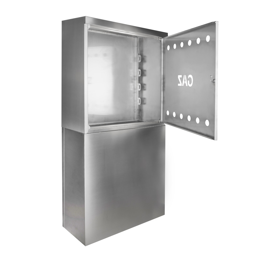 Skrzynka gazowa 60x60x25 cm TB inox z cokołem na licznik zawór - obrazek 2