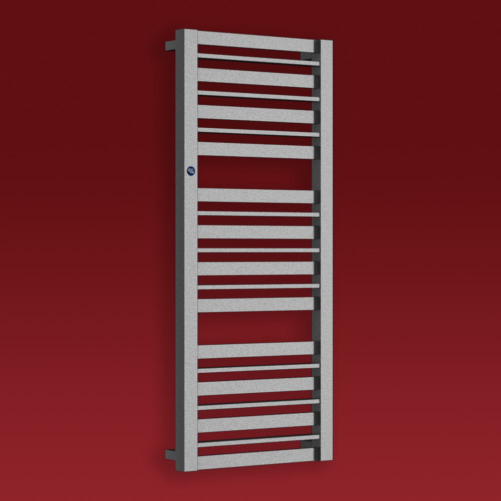 Grzejnik łazienkowy Code 610x400mm przyłącze D365mm srebrny