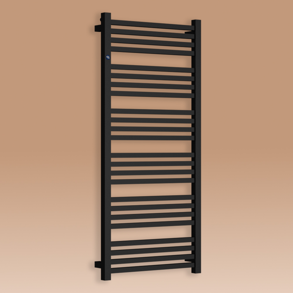 Grzejnik łazienkowy STICK 1110x500mm przyłącze D470mm czarny struktura