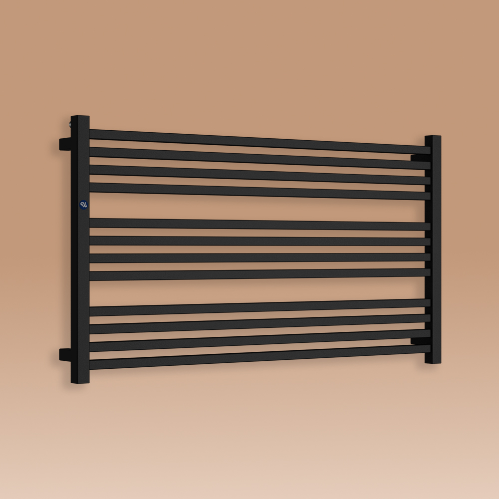 Grzejnik łazienkowy Stick Level 555x1000mm przyłącze boczne B500mm czarny mat